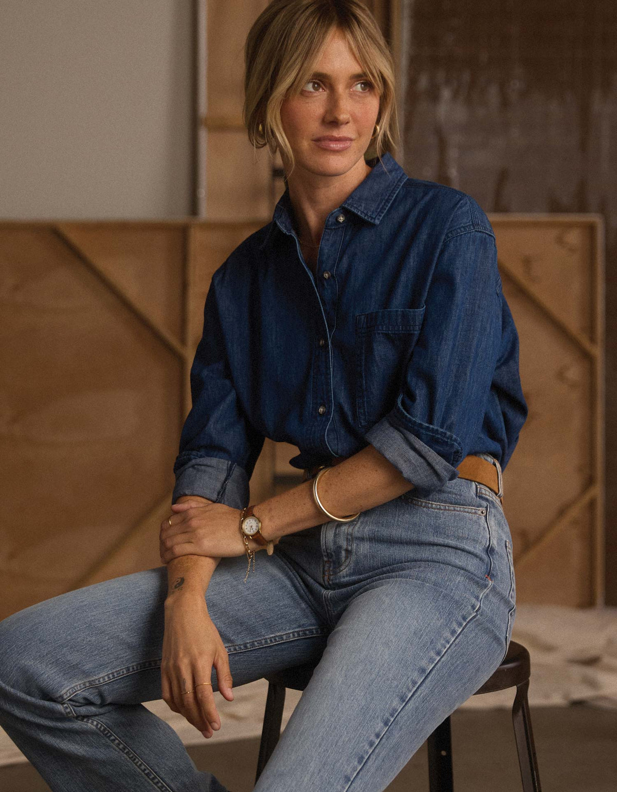 Cotton Denim Overshirt