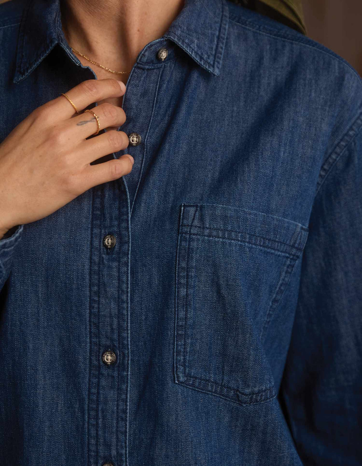 Cotton Denim Overshirt