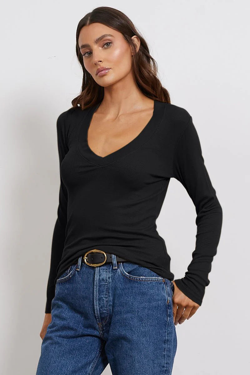 Surina Deep-V Long Sleeve Tee