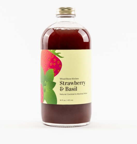 Strawberry & Basil Cocktail and Mocktail Mixer, 16 Fl oz