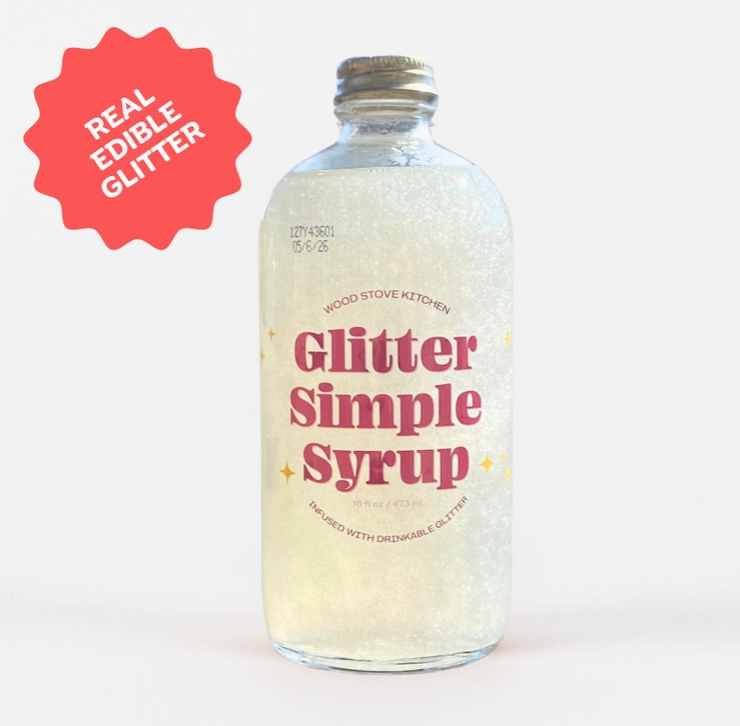 Glitter Simple Syrup, 16 Fl oz with Edible Glitter