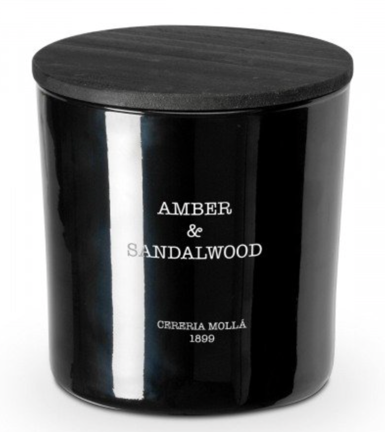 Amber & Sandalwood Black 3 wick XL Candle