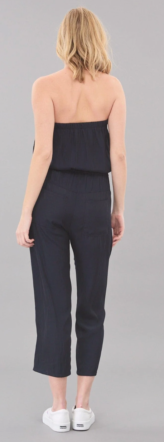 Strapless D-Satin Jumpsuit