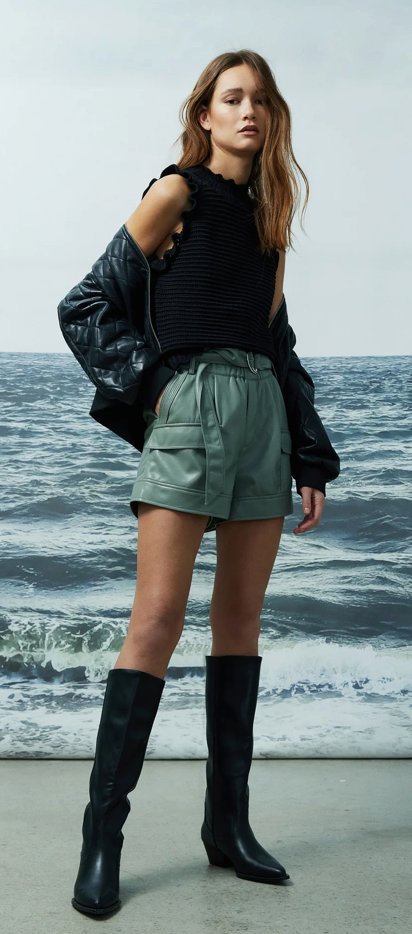 Parker Faux Leather Shorts