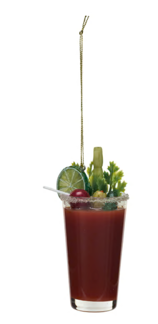 Glass Bloody Mary Ornament