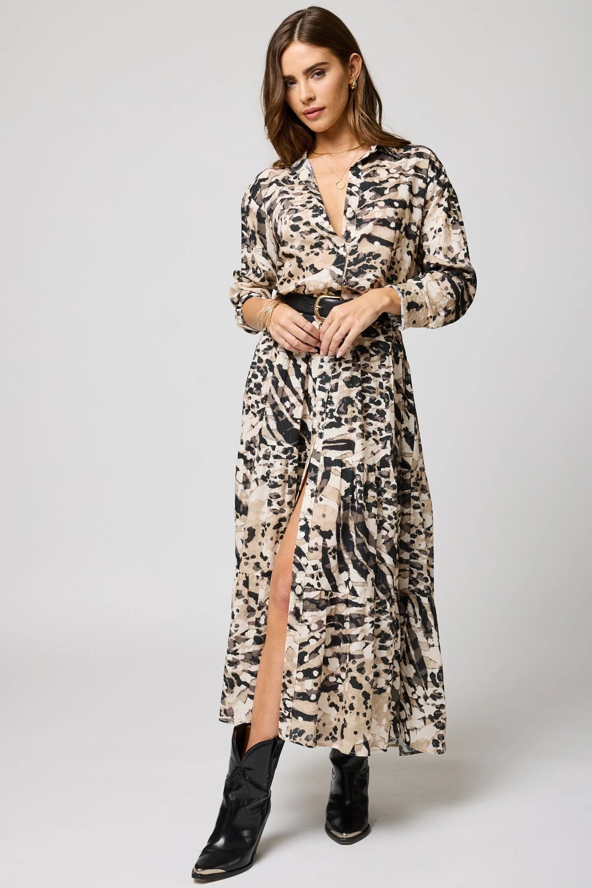 The Tiered Shirt Maxi Dress