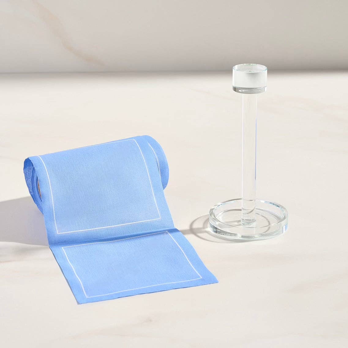 Solid Summer Dreaming Cocktail Napkins White Border