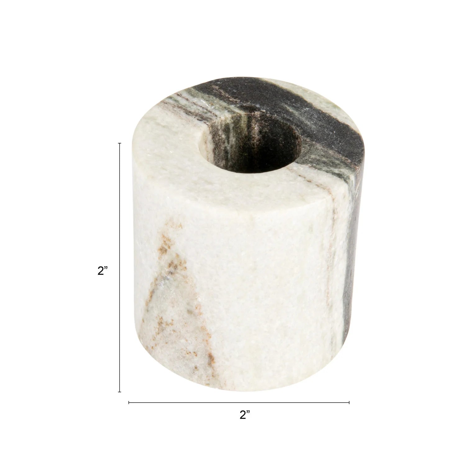 Black Melange Marble Taper Holder