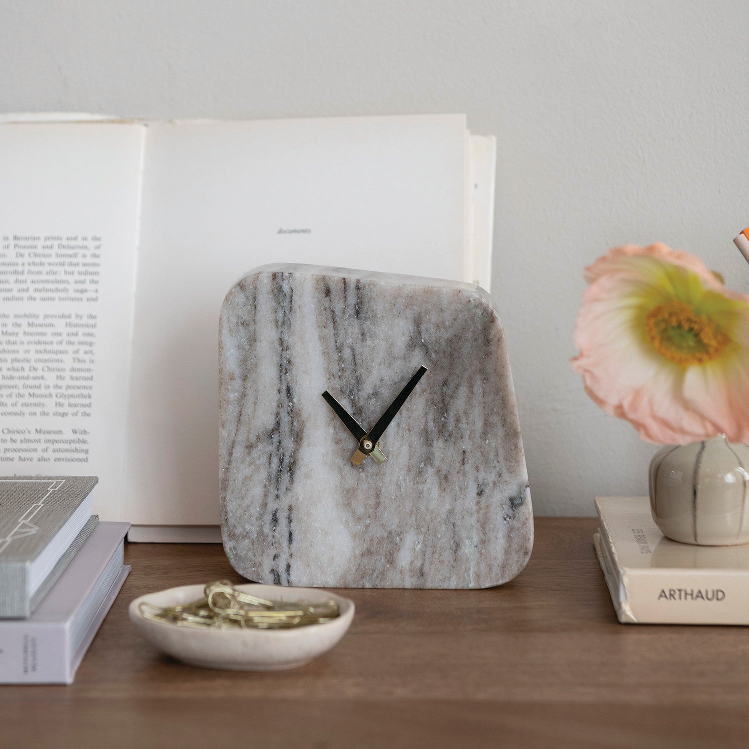 Marble Table Clock