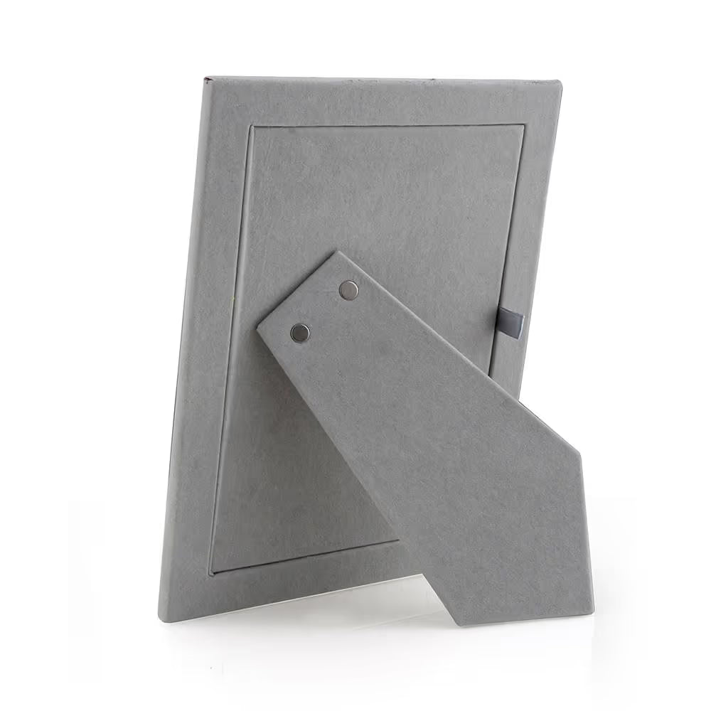 Black Enamel & Silver Frame