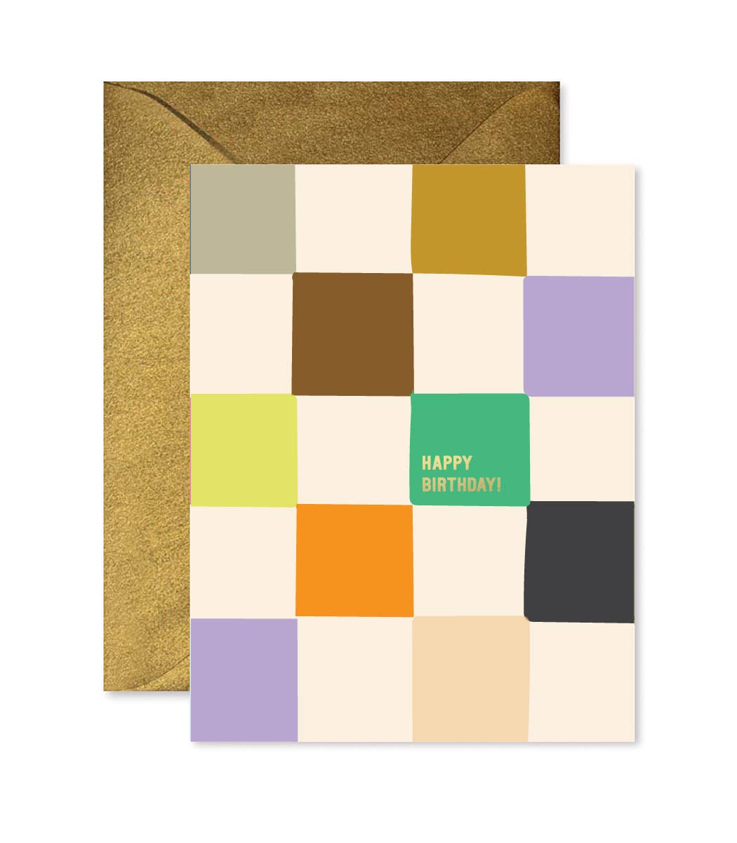 Checkerboard Birthday Sequel Greeting Card