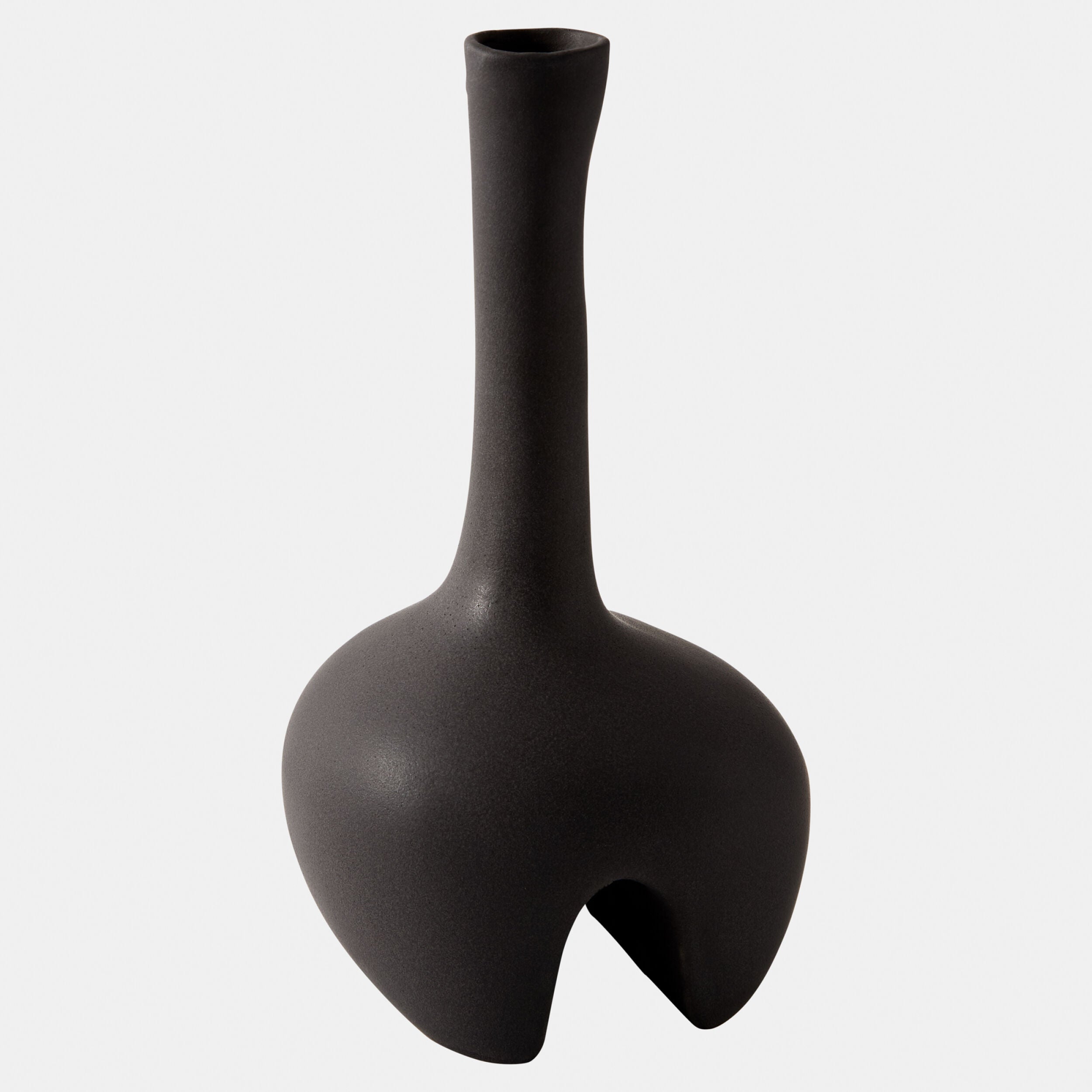 Matte Black Vessel Sculpture