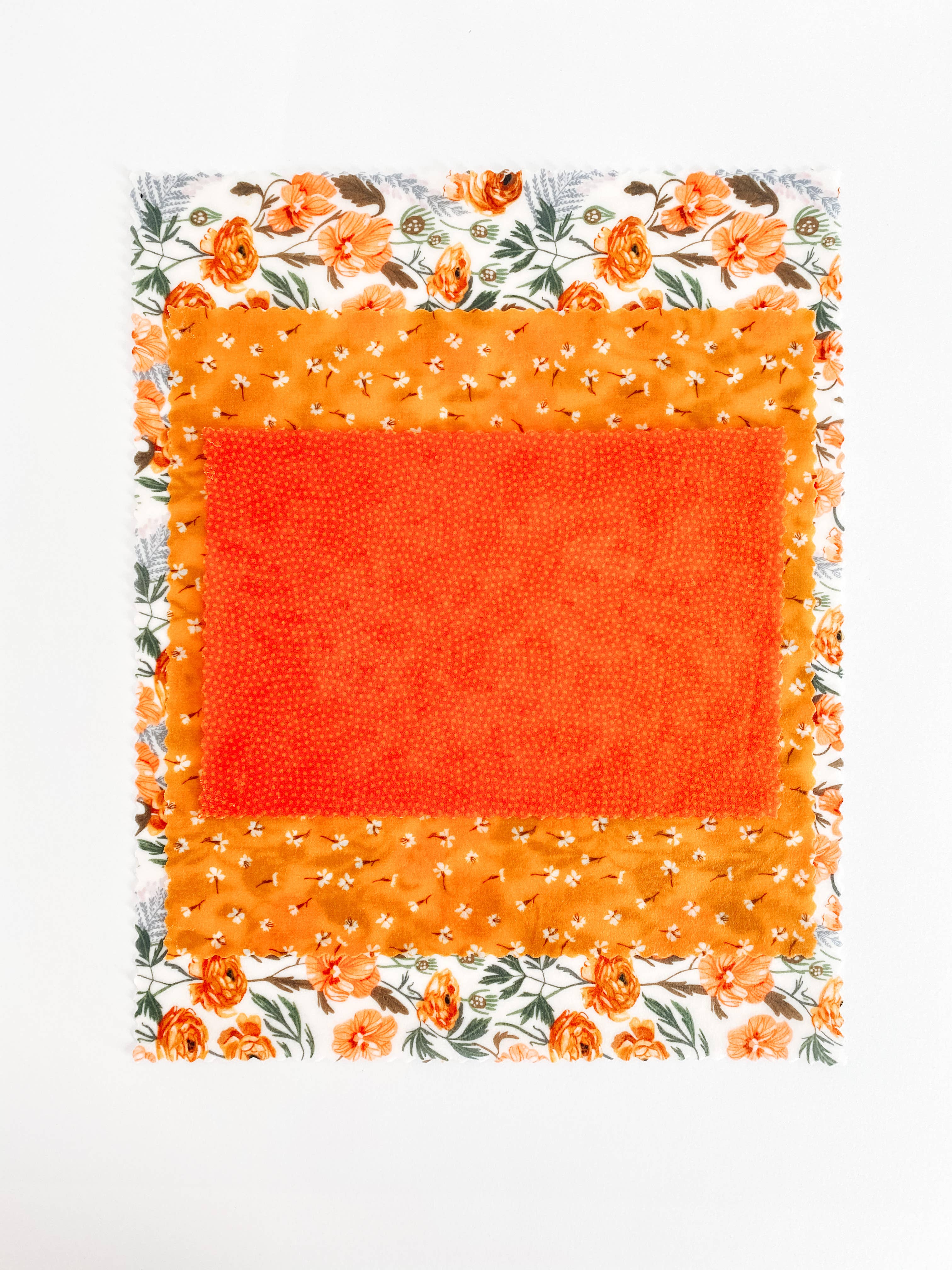 Golden Floral Reusable Beeswax Food Wraps S/3