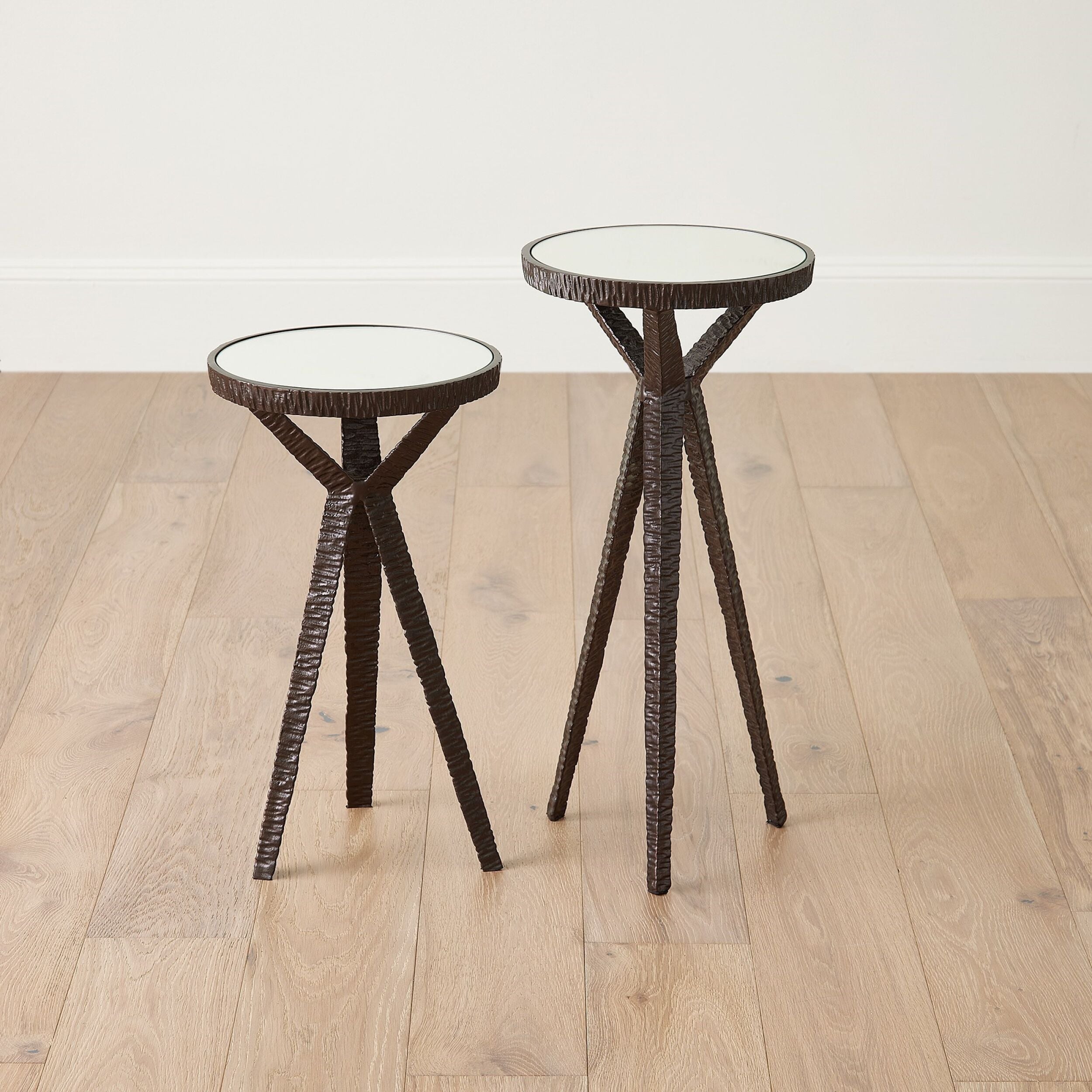 Antique Bronze Mirrored Drink Table