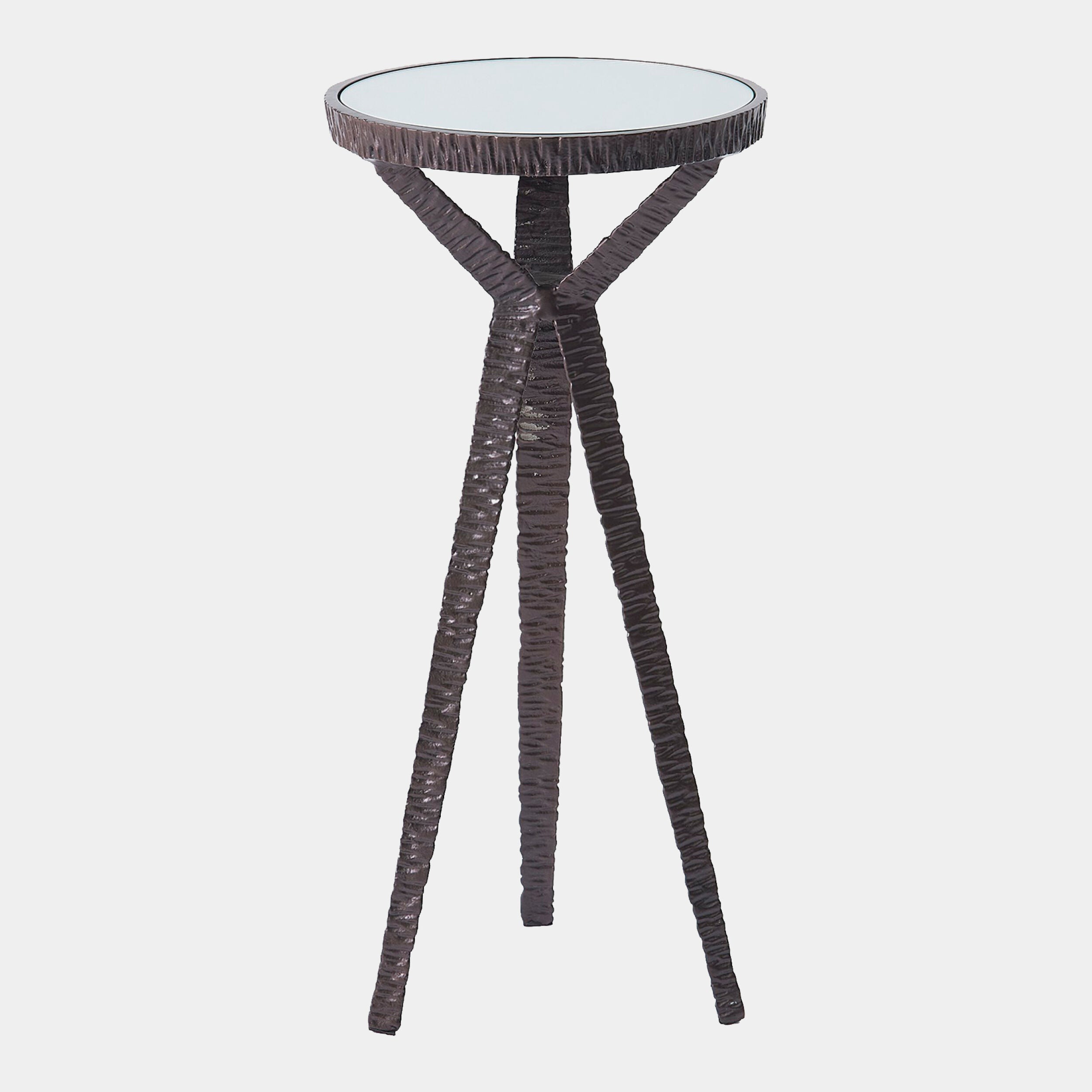 Antique Bronze Mirrored Drink Table