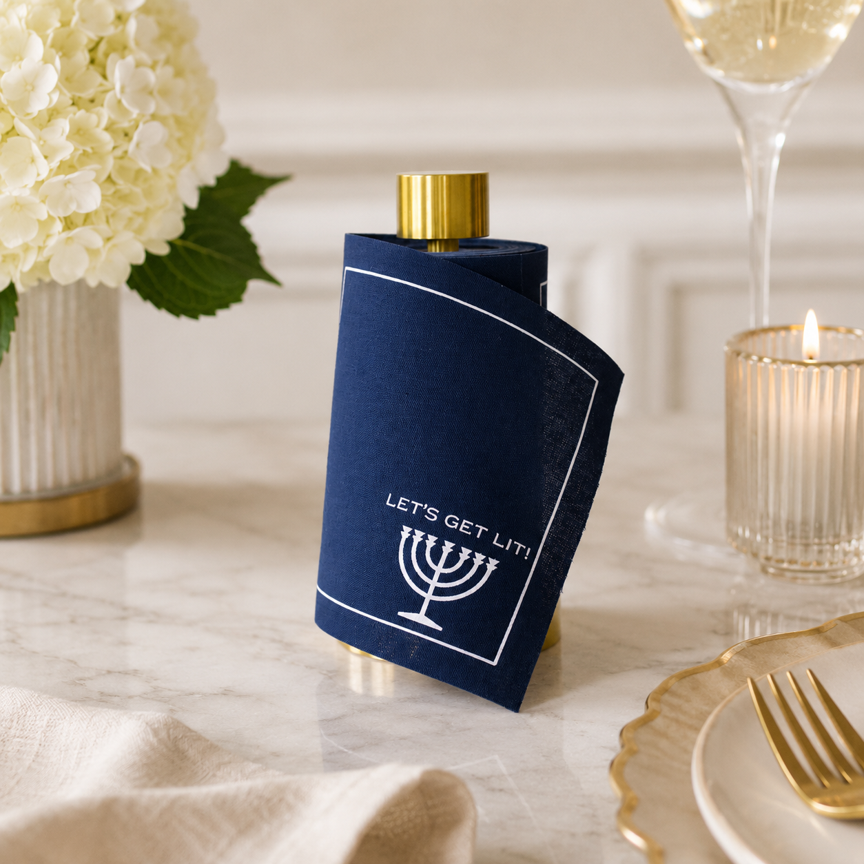 Lets Get Lit Cocktail Napkins - Mystic Blue