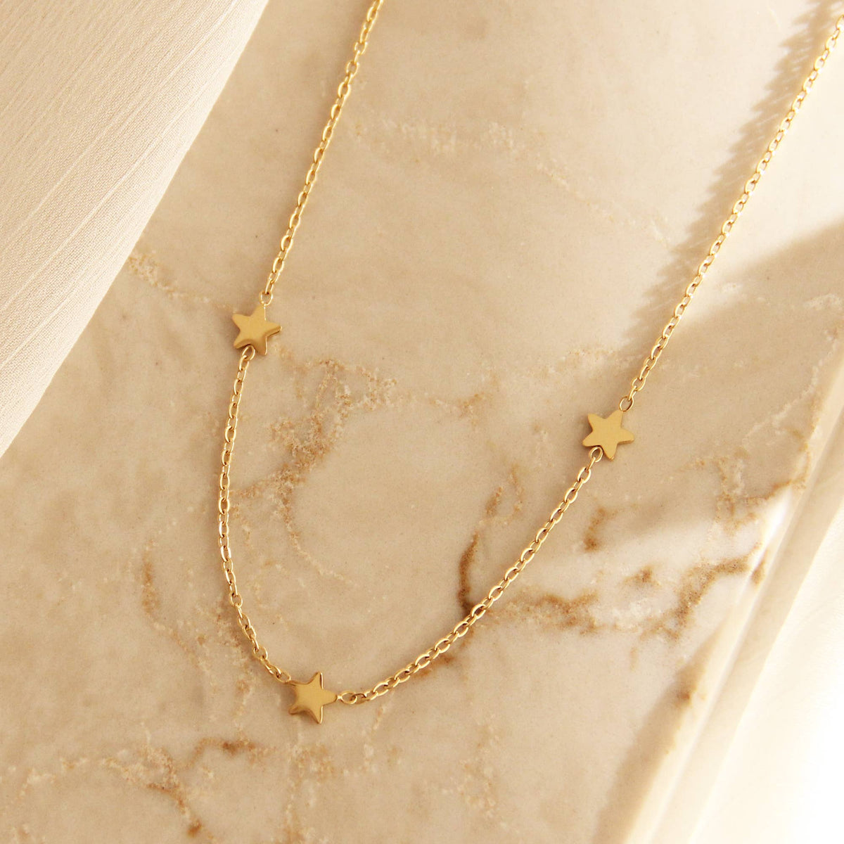 Three Star Necklace