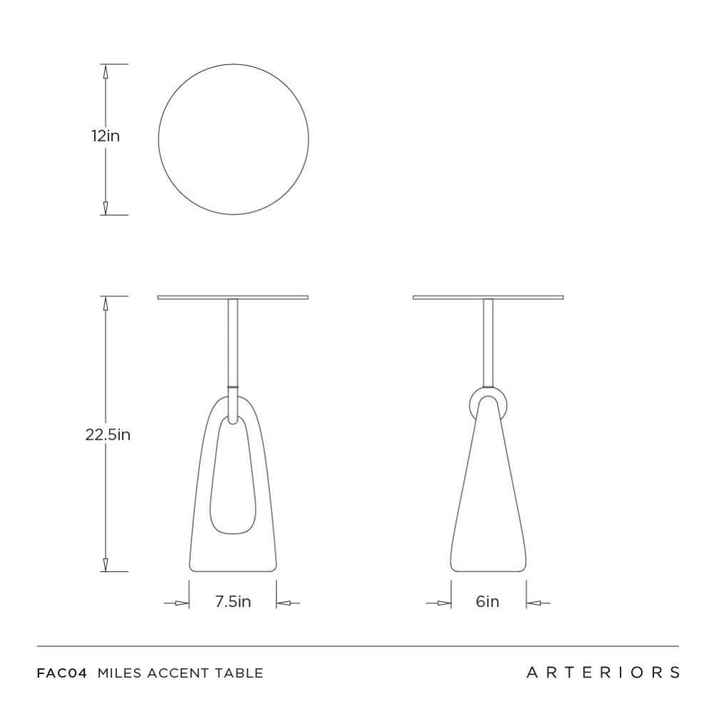 Bronze Plated Iron Accent Table