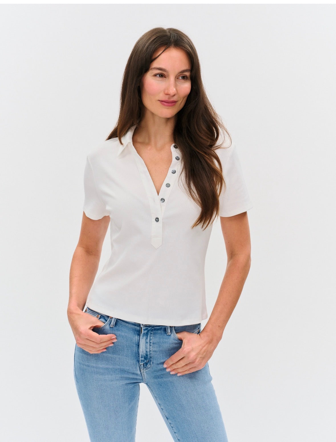 Simone Ribbed Polo
