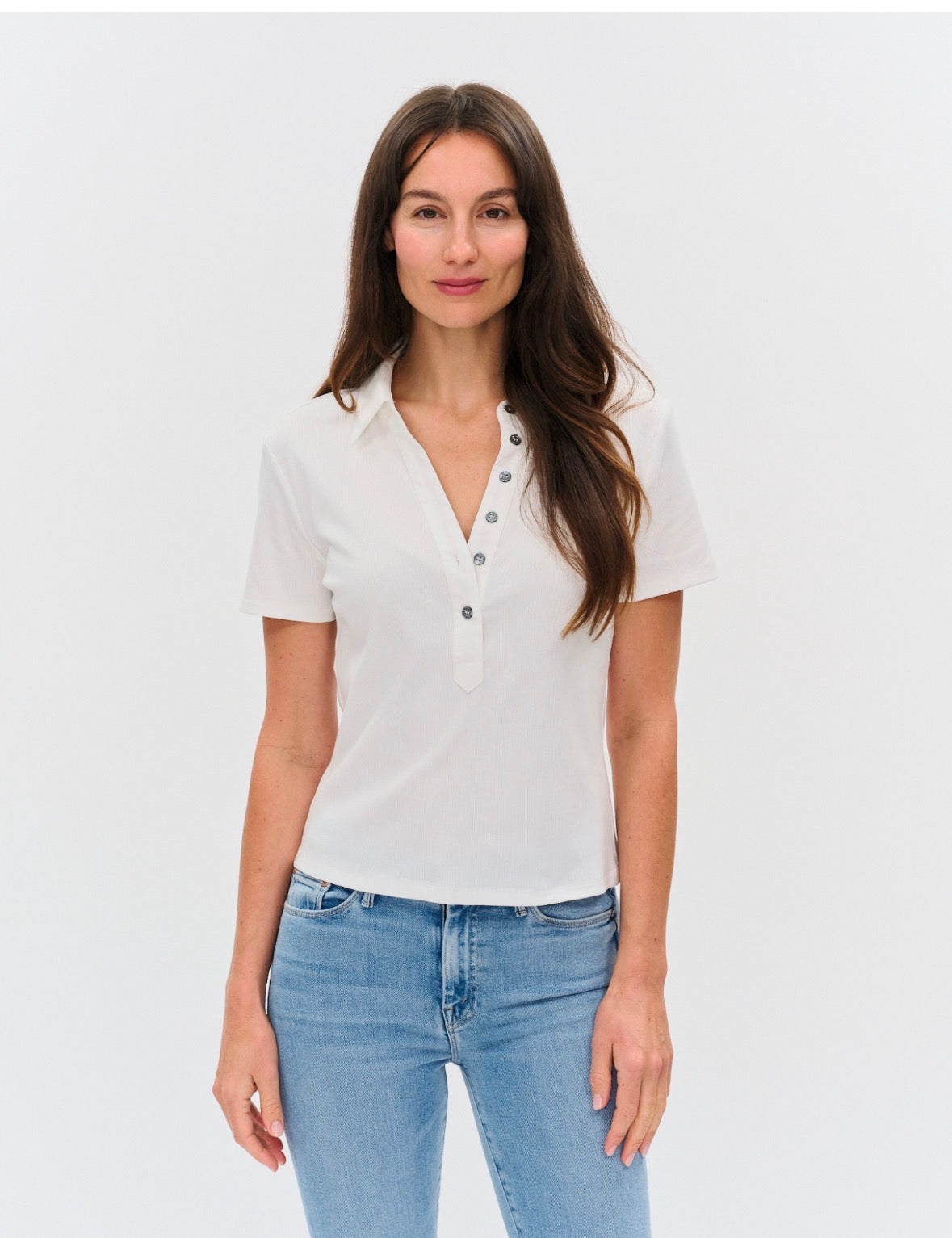 Simone Ribbed Polo