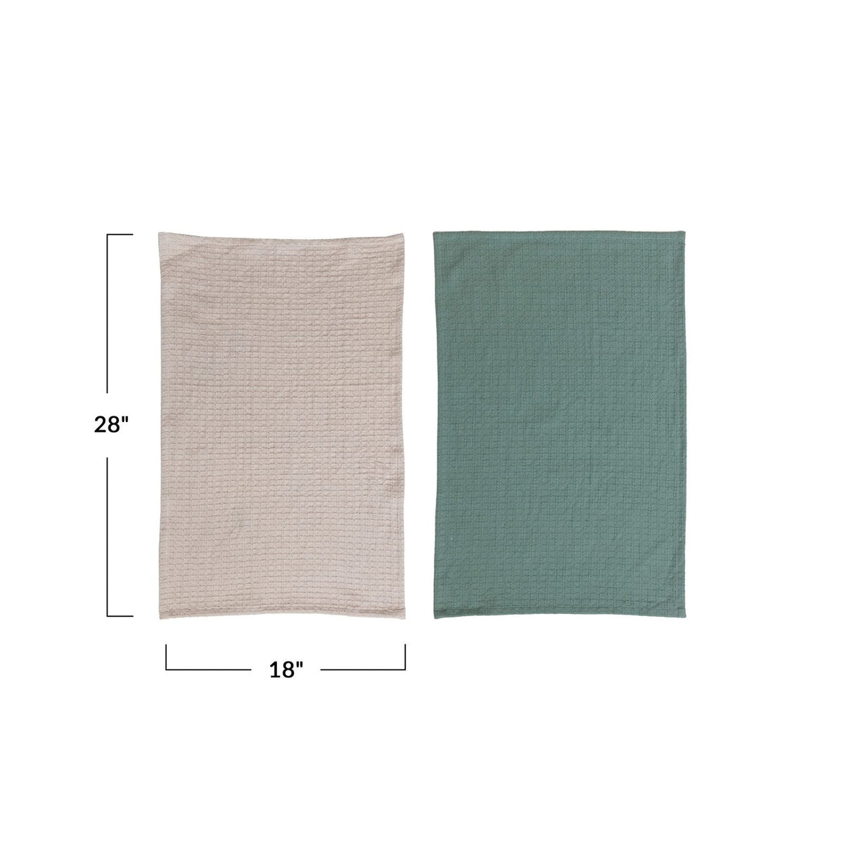 Woven Cotton Waffle Weave Tea Towels