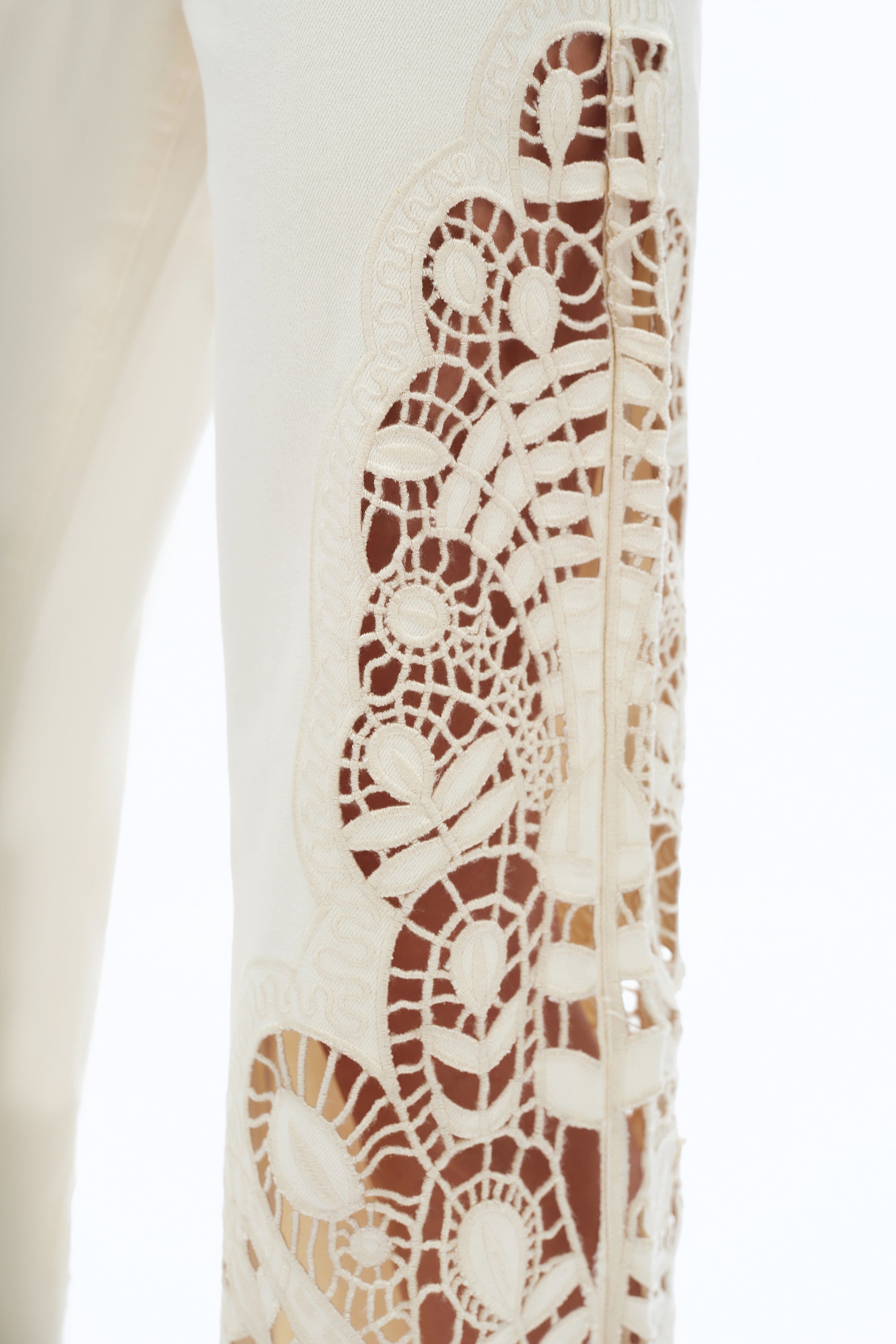 High Rise Lace Wide Leg