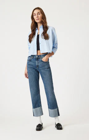 Savannah Cuffed Straight Leg Jeans