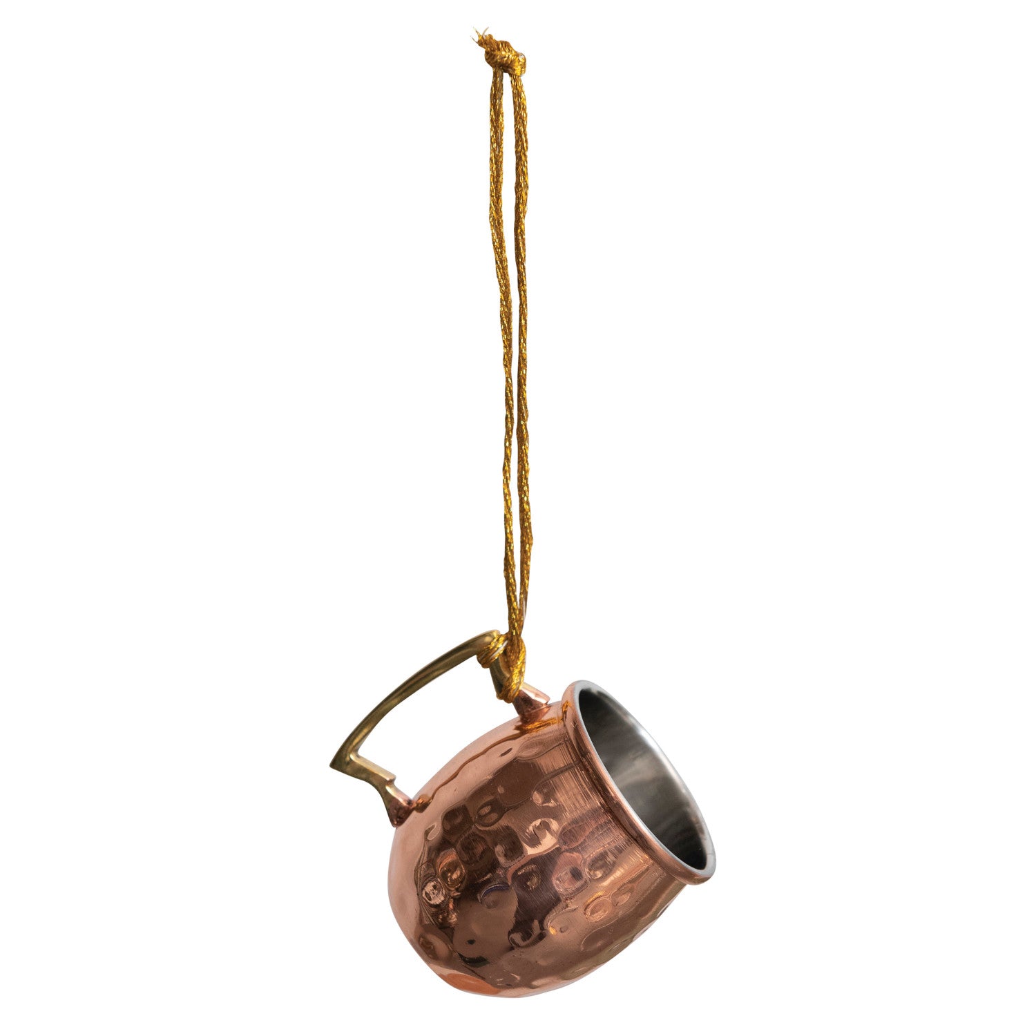 Copper Hammered Mule Mug Ornament