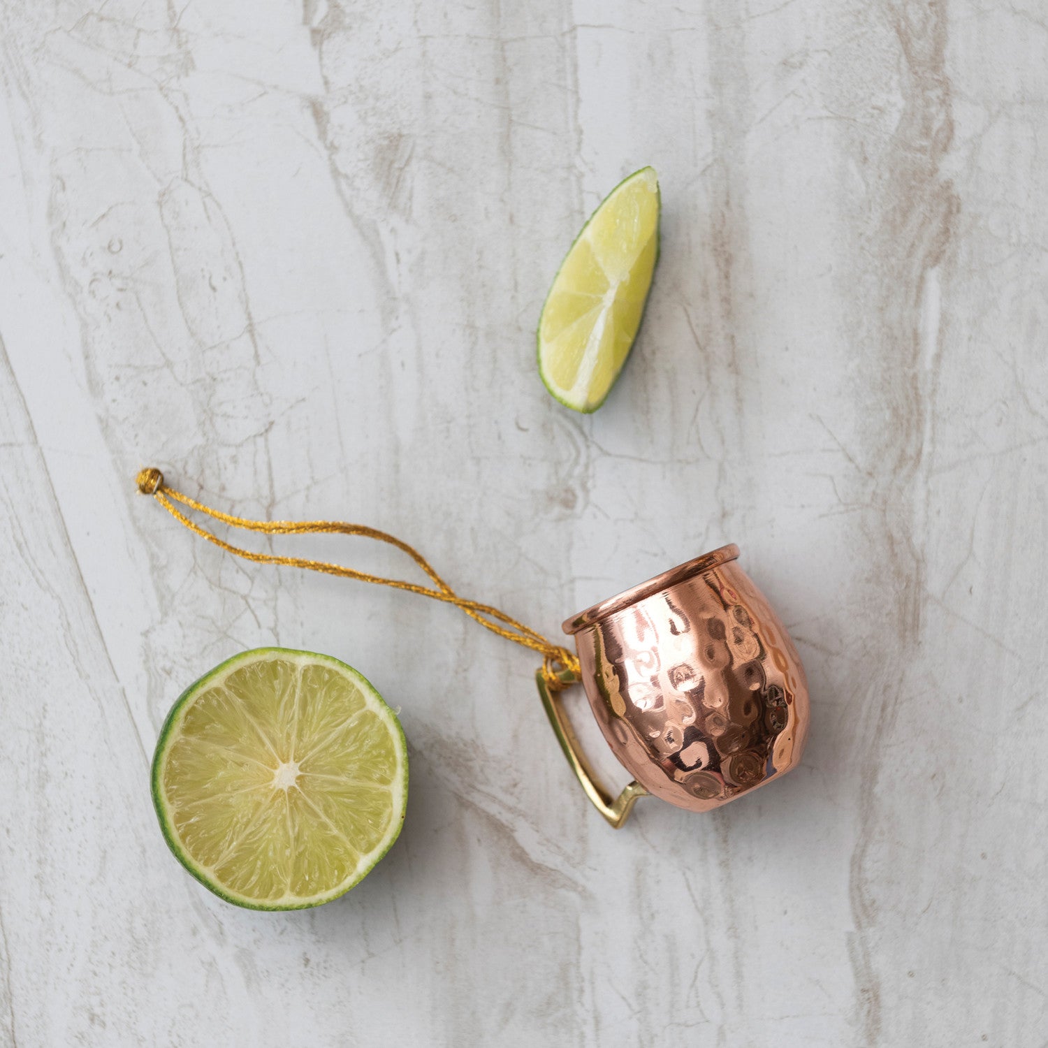 Copper Hammered Mule Mug Ornament