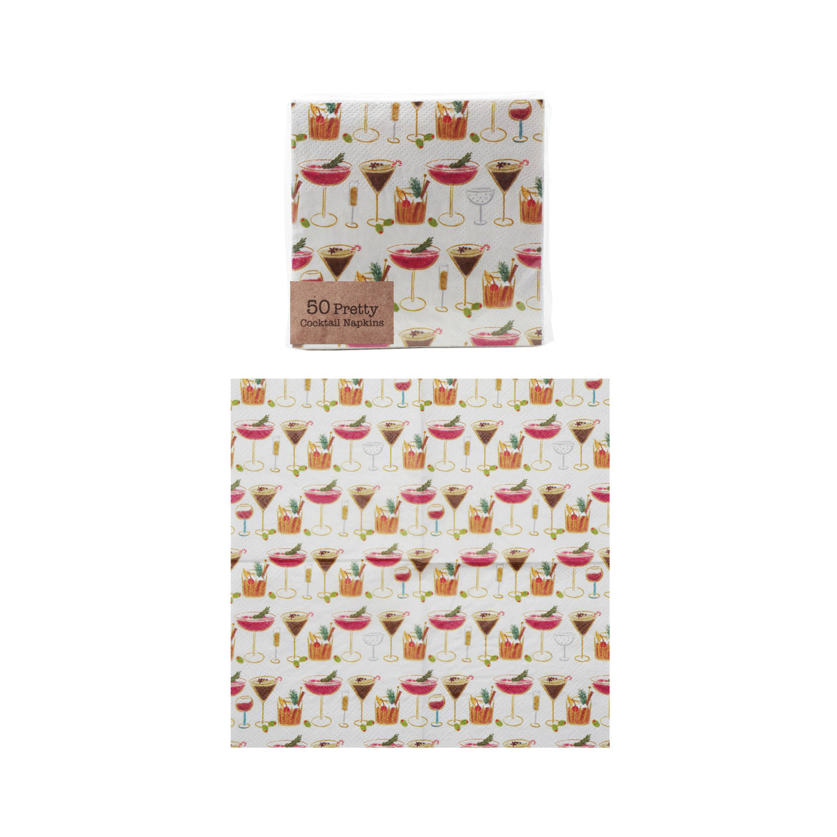 Paper Holiday Cocktail Napkins
