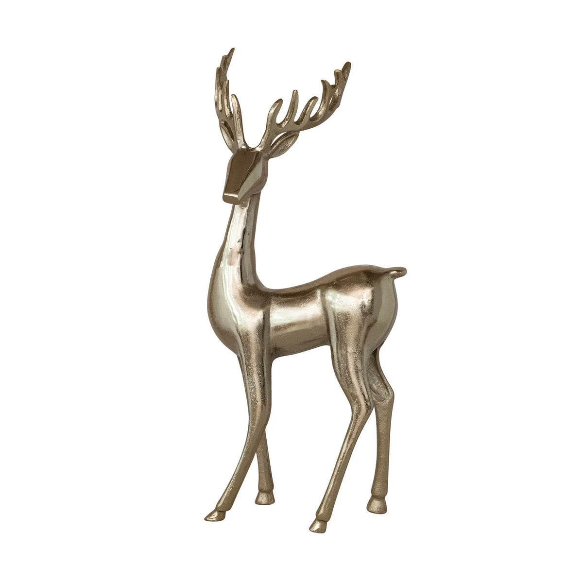 Gold Cast Aluminum Deer