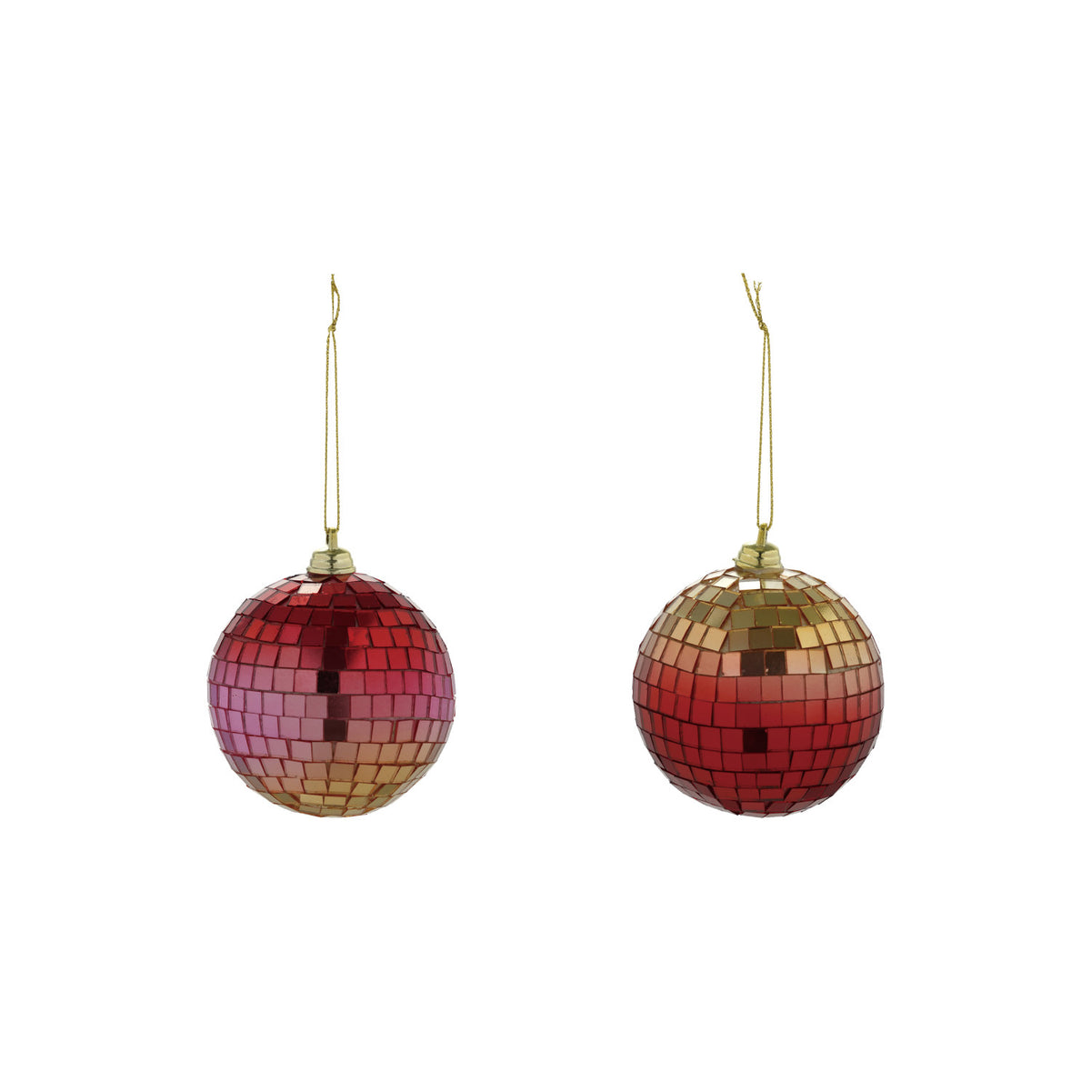 Glass Mirror Ball Ornament, 2 Styles